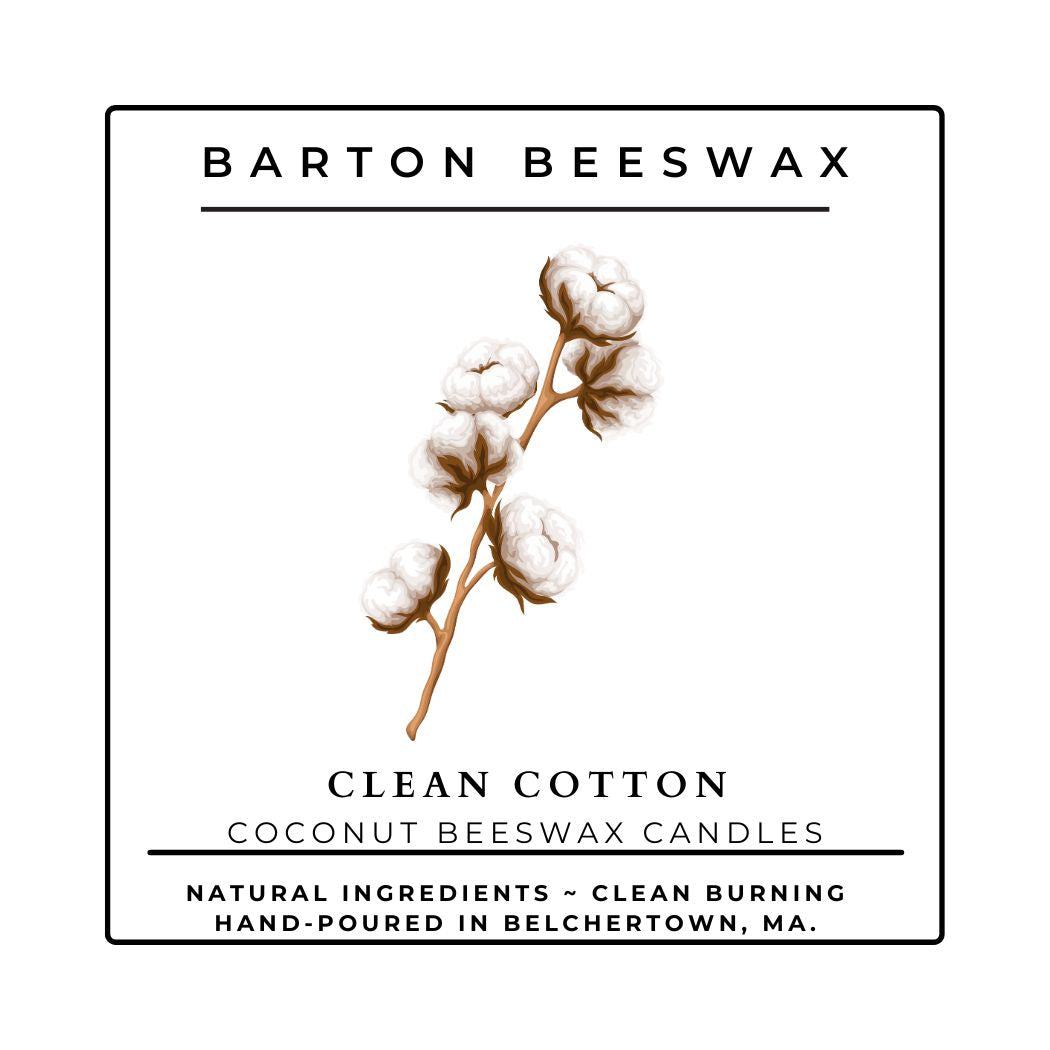 Clean Cotton Barton Beeswax Candles