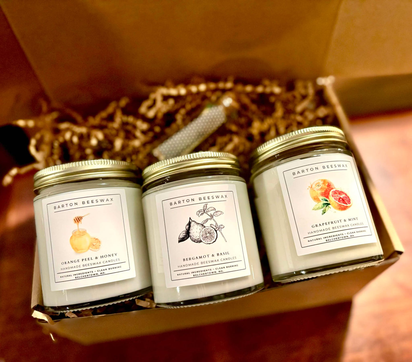 Personalized candle Trio