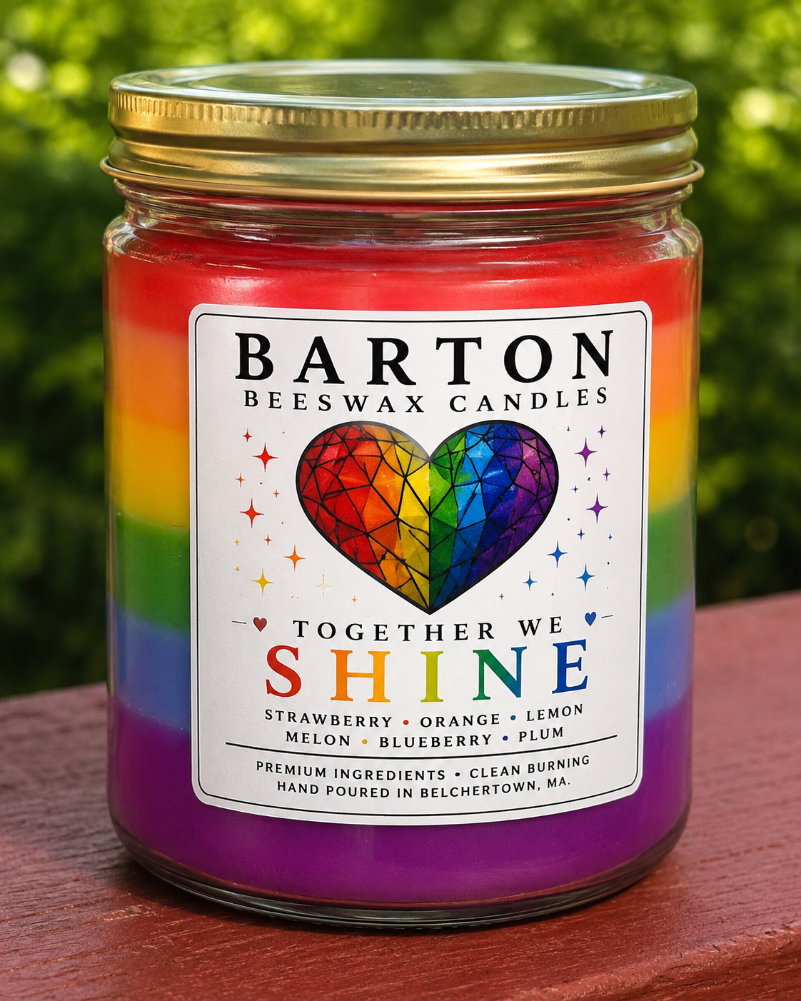 PRIDE 6 LAYER CANDLE